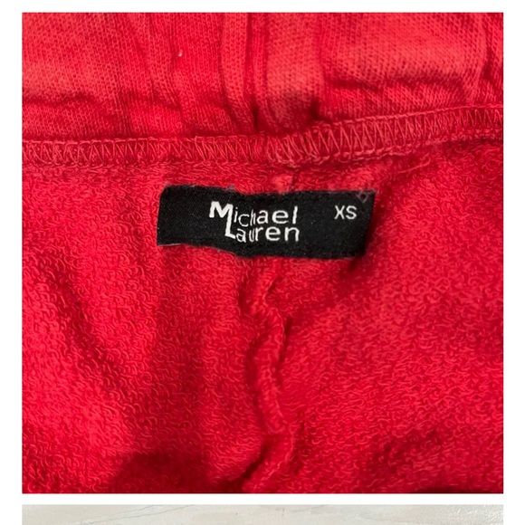 Michael Lauren red‎ brick crewneck and sweatpants set XS - Picture 5 of 10